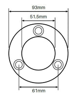 MOD50 base plate (weld on) stainless steel